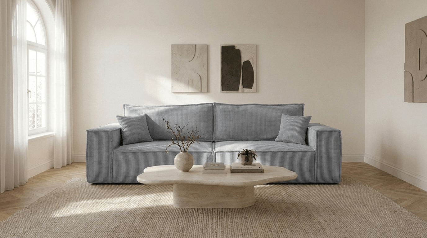 Canapé convertible MILLE - TRUST INDUSTRIE - Gris clair - 