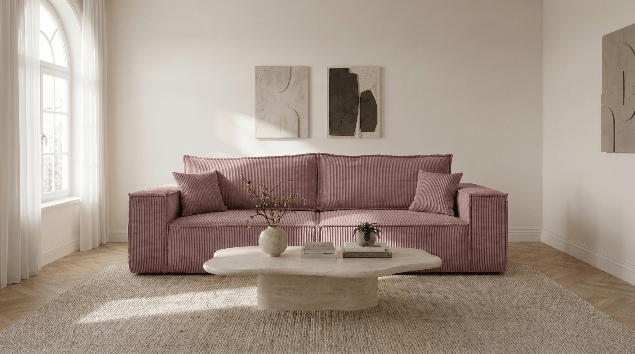 Canapé convertible MILLE - TRUST INDUSTRIE - Rose - 