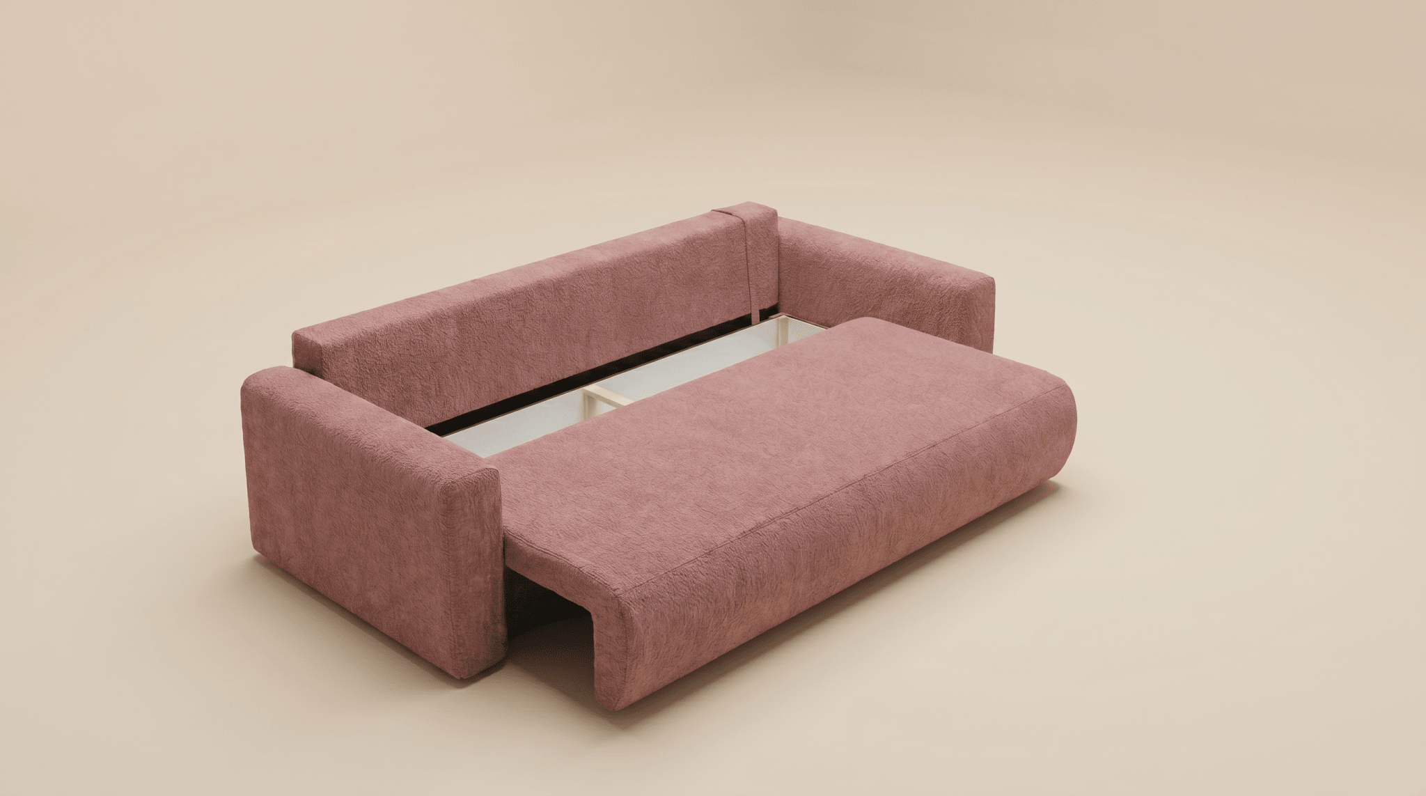 Canapé convertible WELLY - TRUST INDUSTRIE - Rose - 