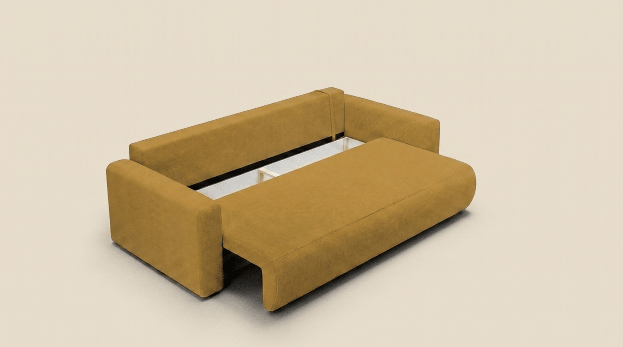 Canapé convertible WELLY - TRUST INDUSTRIE - Moutarde - 