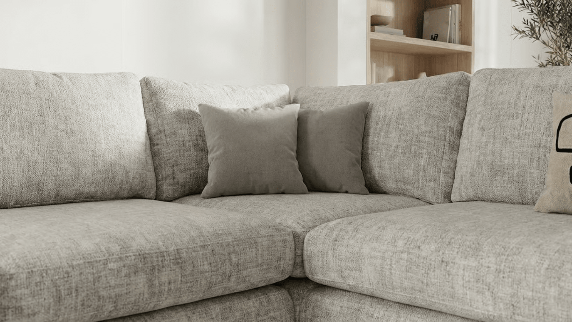 Canapé d’angle 6 places TOBIY en velours - Trust Industrie - Beige - Droit