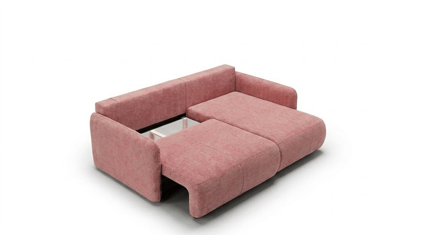 Canapé d’angle convertible FOREST L - TRUST INDUSTRIE - Rose - 