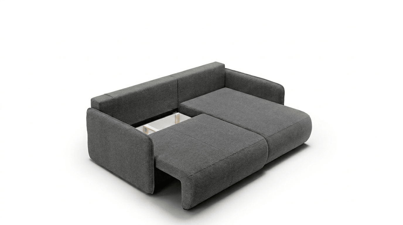 Canapé d’angle convertible FOREST L - TRUST INDUSTRIE - Gris foncé - 