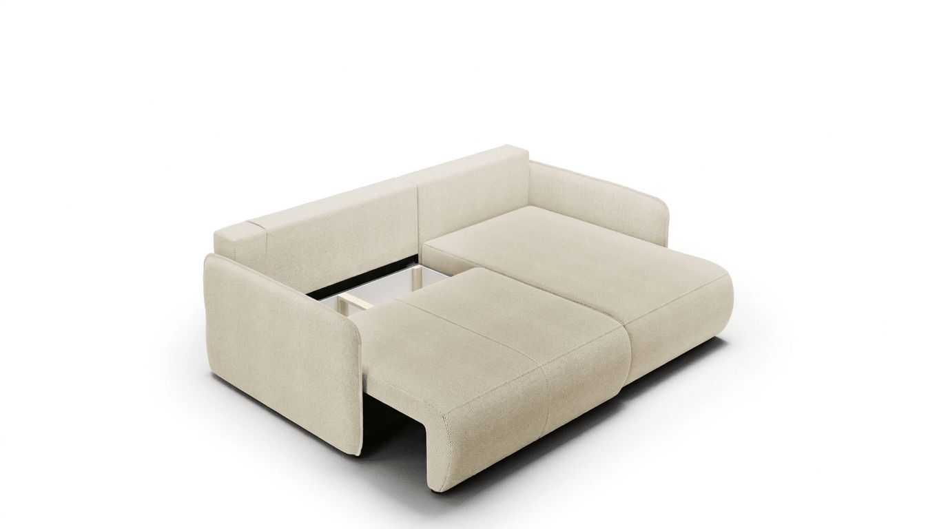 Canapé d’angle convertible FOREST L - TRUST INDUSTRIE - Beige - 