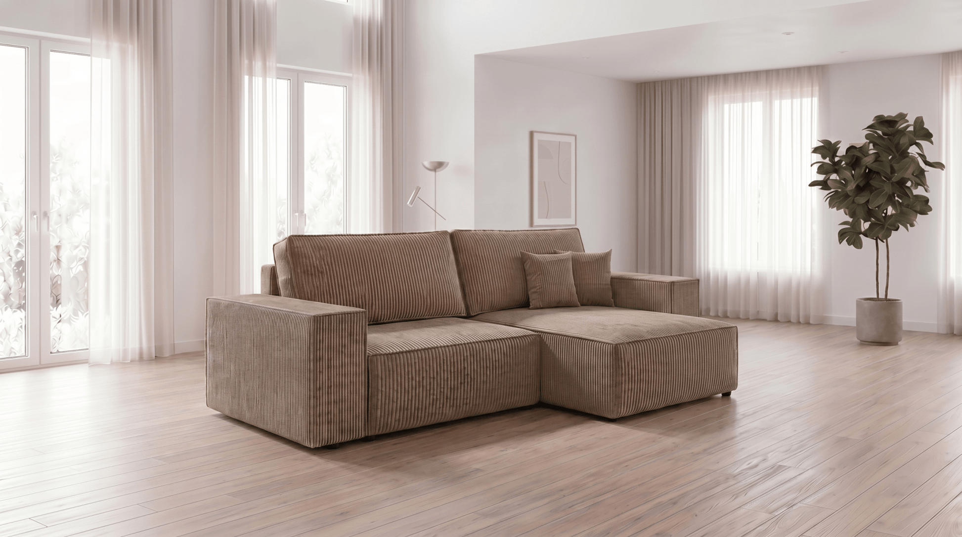 Canapé d’angle convertible MILLE ANGLE - TRUST INDUSTRIE - Moutarde - 