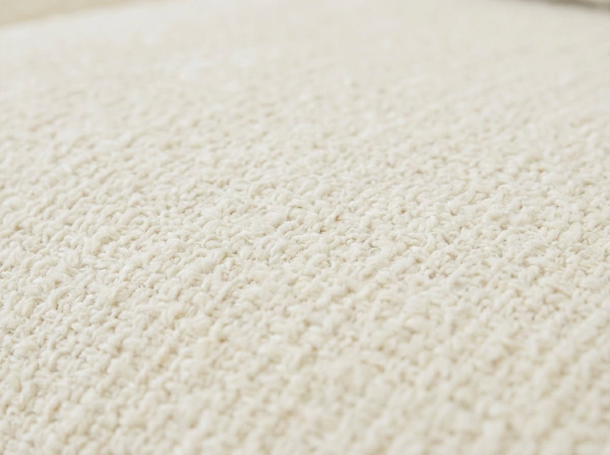 Canapé d'angle déhoussable 5 places MARBELLA en tweed - TRUST INDUSTRIE - Ecru- Angle DROIT - 