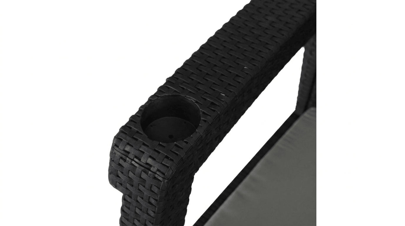Canapé de jardin FLINT en technorattan noir – 3 places - TRUST INDUSTRIE - 