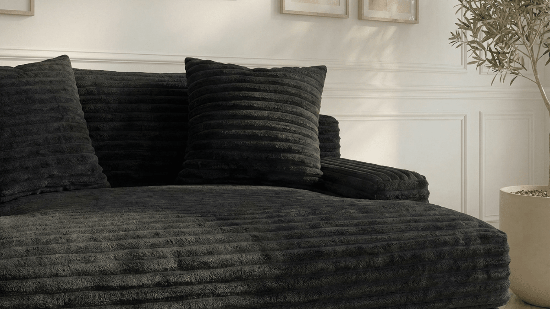 Canapé droit déhoussable 3 places EVA en velours - Trust Industrie - Gris anthracite 18 - 