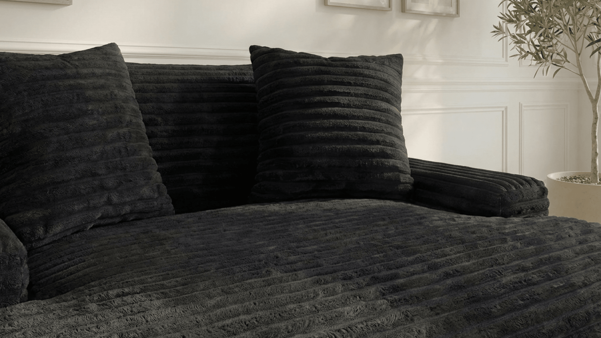 Canapé droit déhoussable 3 places EVA en velours - Trust Industrie - Gris anthracite 18 - 