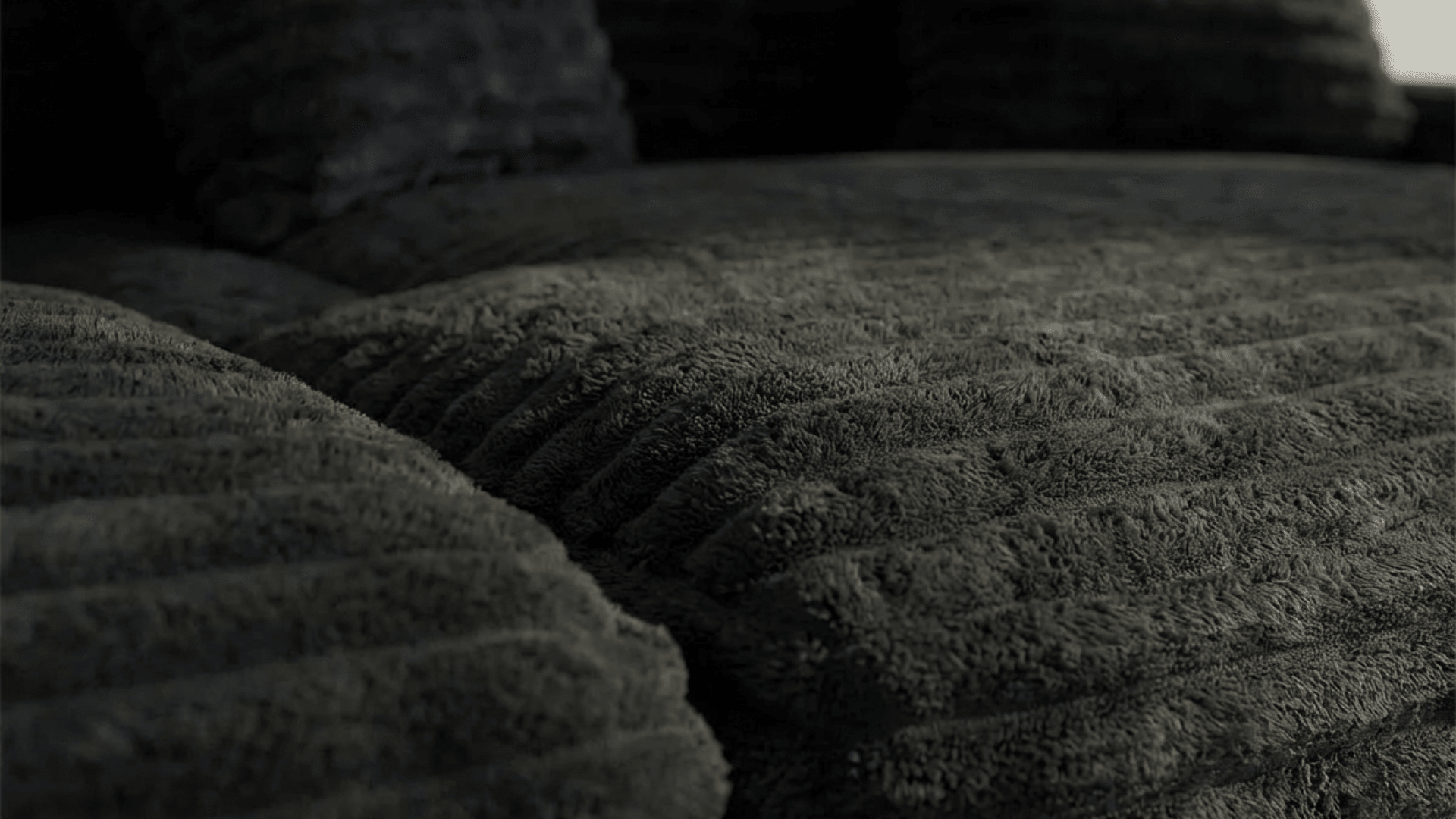 Canapé droit déhoussable 3 places EVA en velours - Trust Industrie - Gris anthracite 18 - 