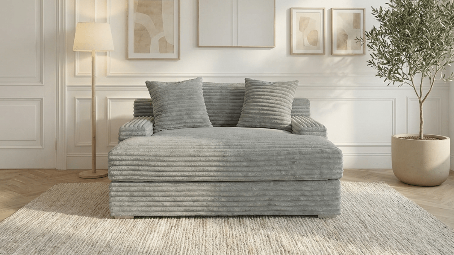 Canapé droit déhoussable 3 places EVA en velours - Trust Industrie - Gris 07 - 