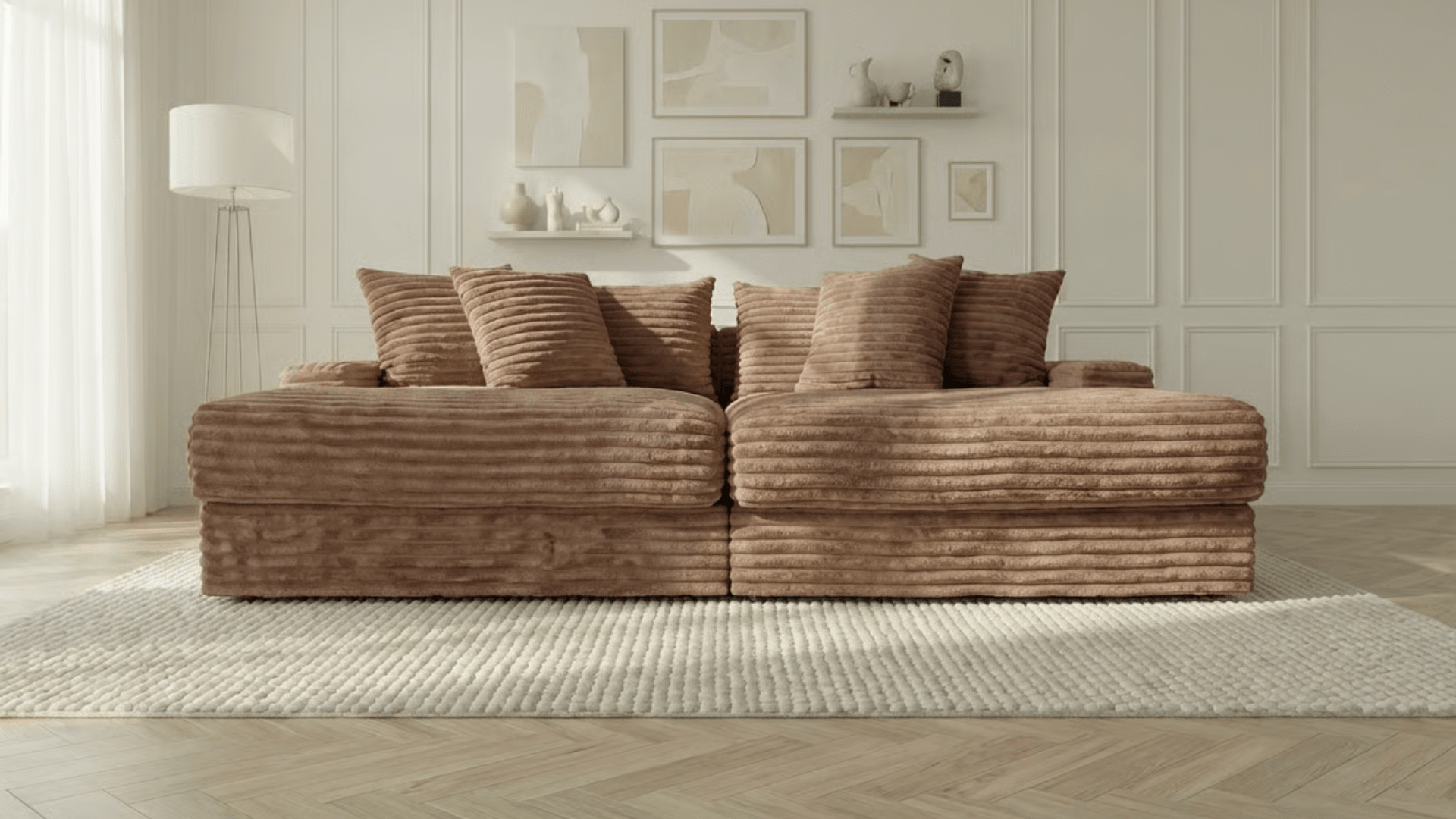 taupe / L. 250 x l. 170 cm