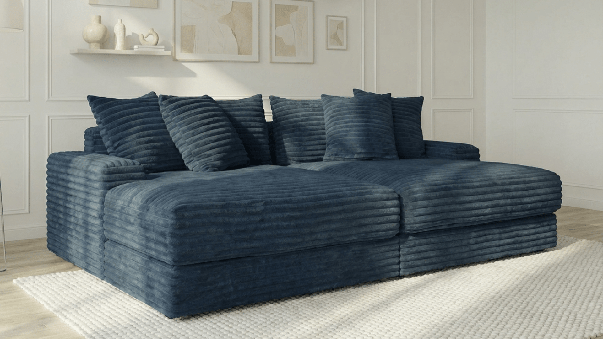 bleu / L. 250 x l. 170 cm