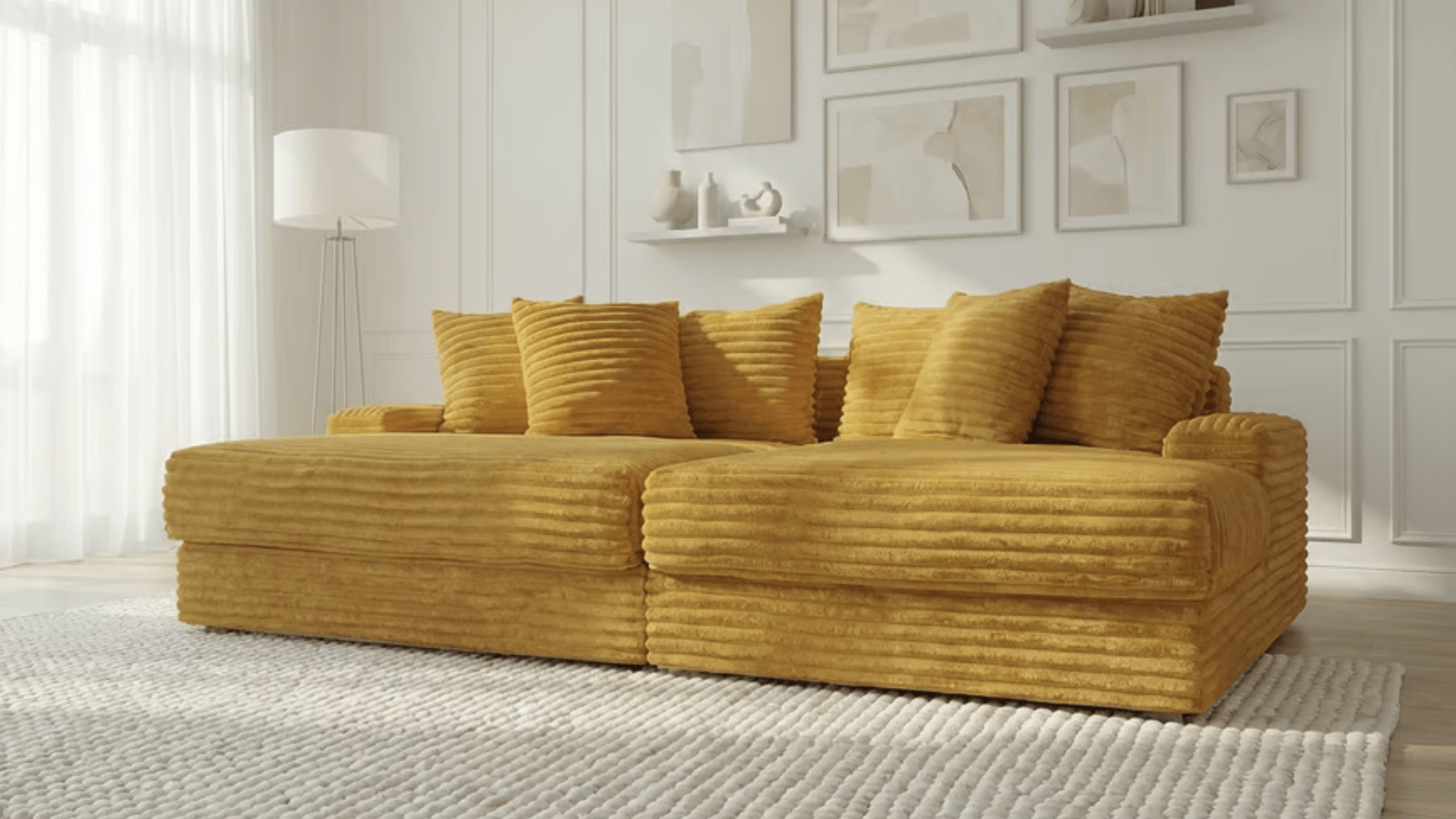 moutarde / L. 250 x l. 170 cm