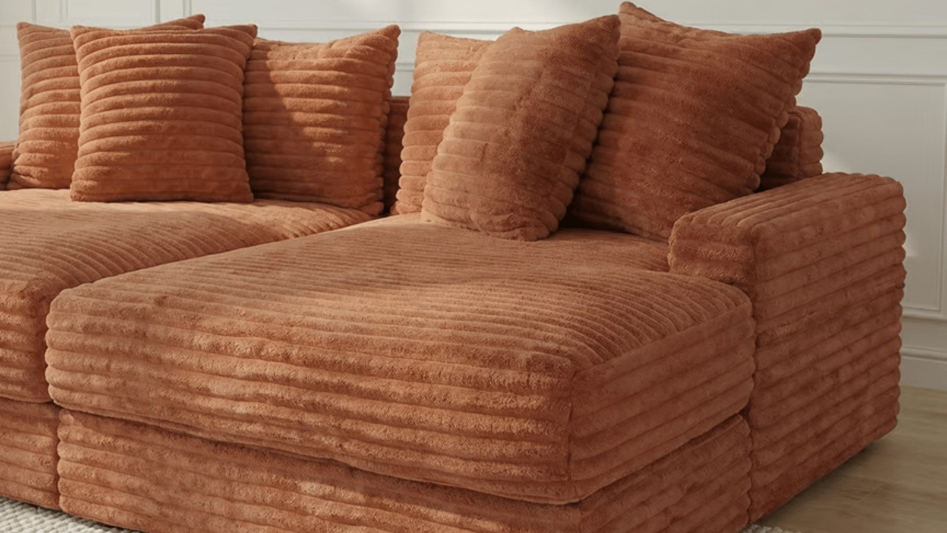 terracotta / L. 250 x l. 170 cm