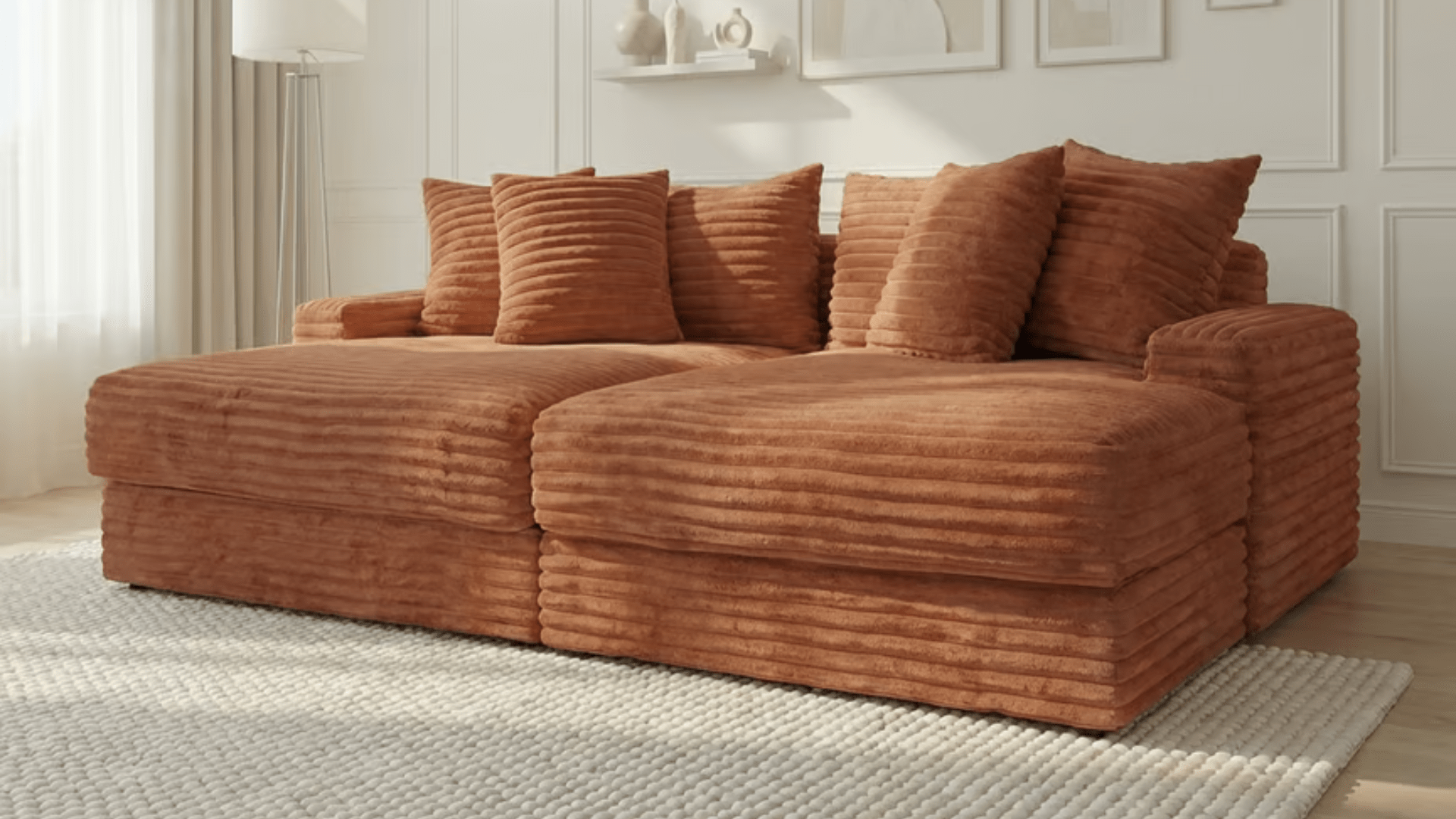 terracotta / L. 250 x l. 170 cm