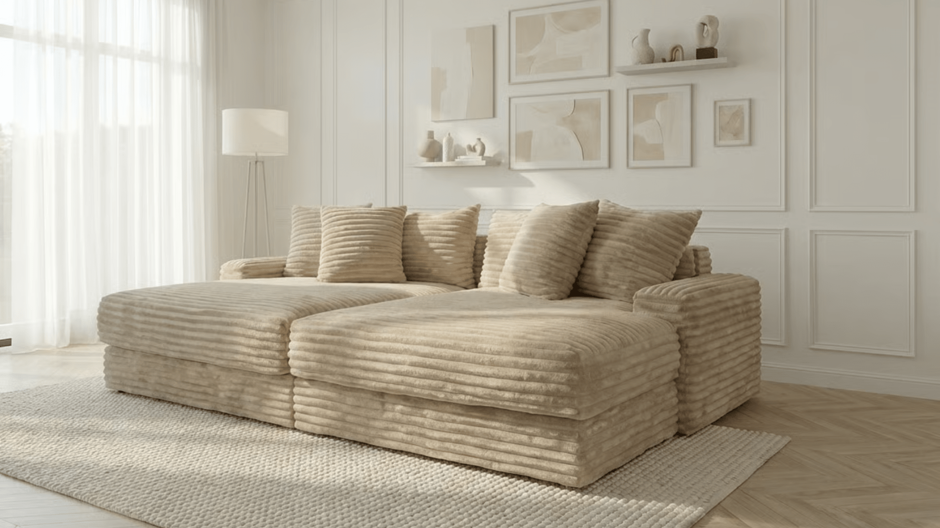 beige / L. 250 x l. 170 cm