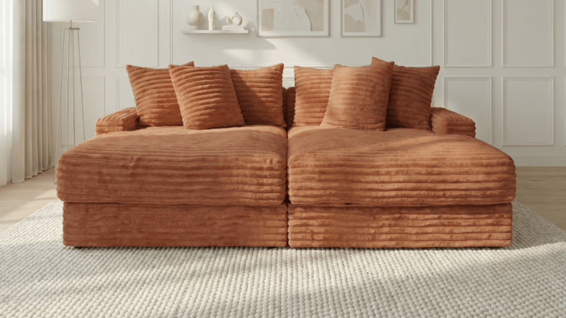 terracotta / L. 250 x l. 170 cm