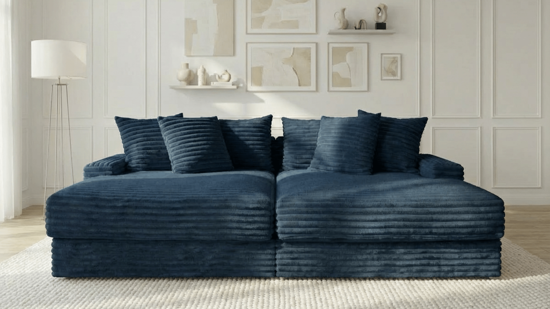 bleu / L. 250 x l. 170 cm