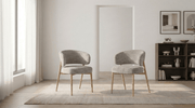 Chaise FUJI design en tissu avec accoudoirs - TRUST INDUSTRIE - Umber - 