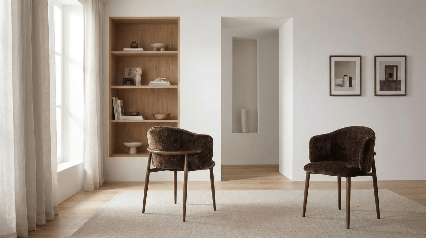 Chaise OSAKA design avec accoudoirs - TRUST INDUSTRIE - Umber - 