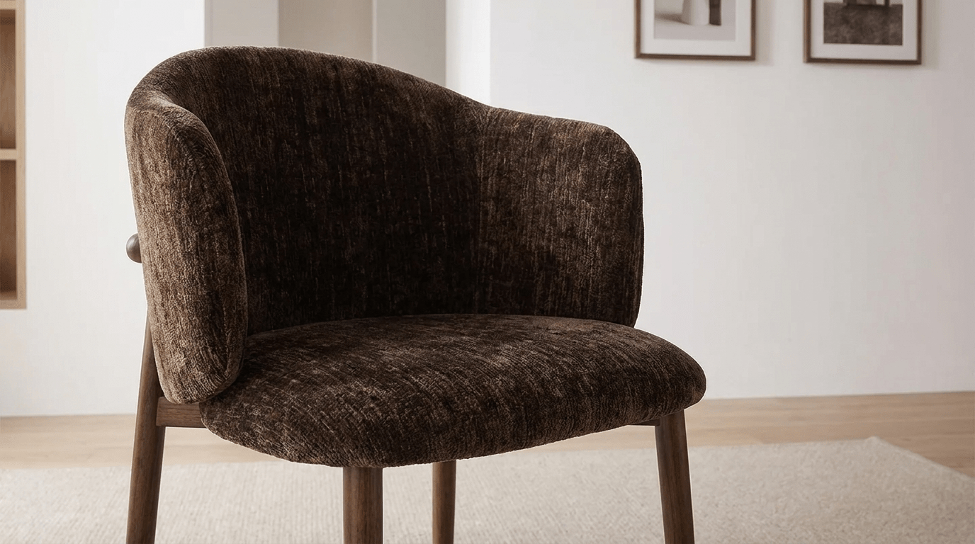 Chaise OSAKA design avec accoudoirs - TRUST INDUSTRIE - Umber - 