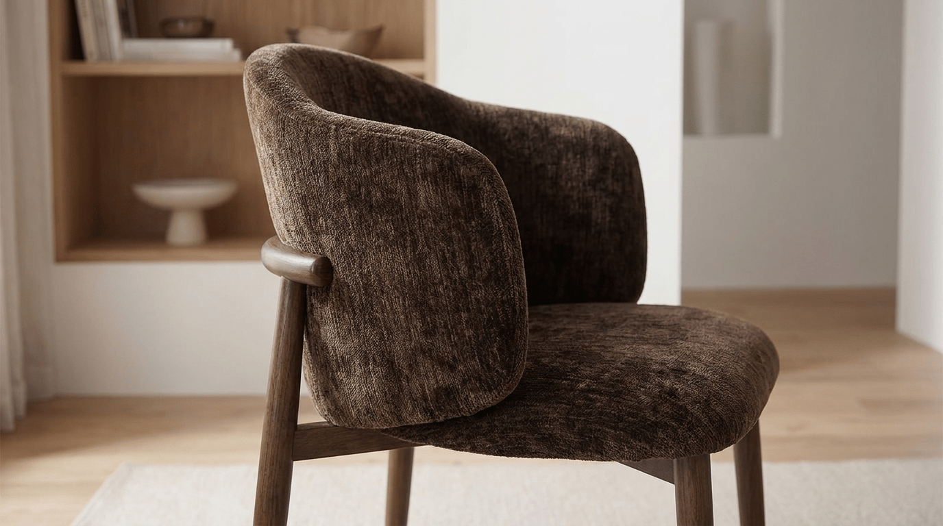 Chaise OSAKA design avec accoudoirs - TRUST INDUSTRIE - Umber - 