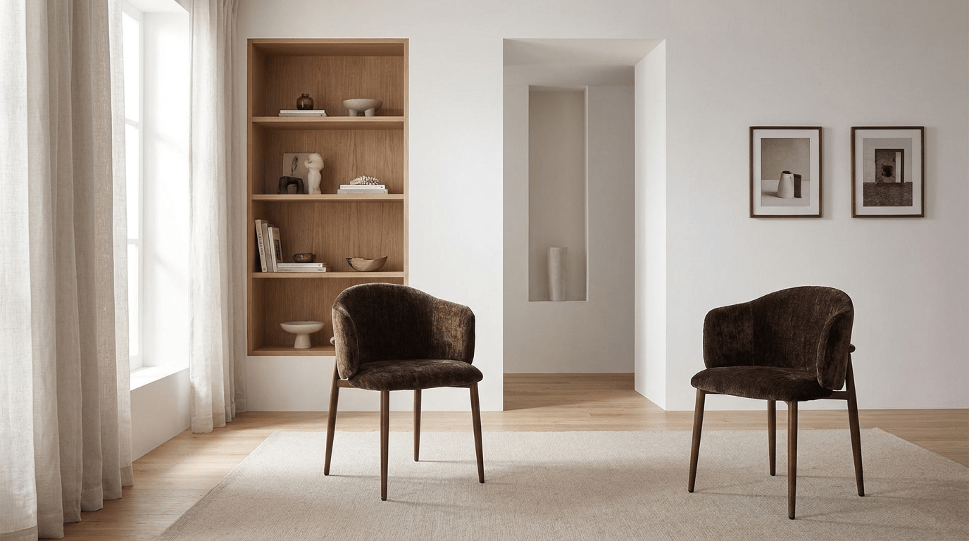 Chaise OSAKA design avec accoudoirs - TRUST INDUSTRIE - Umber - 