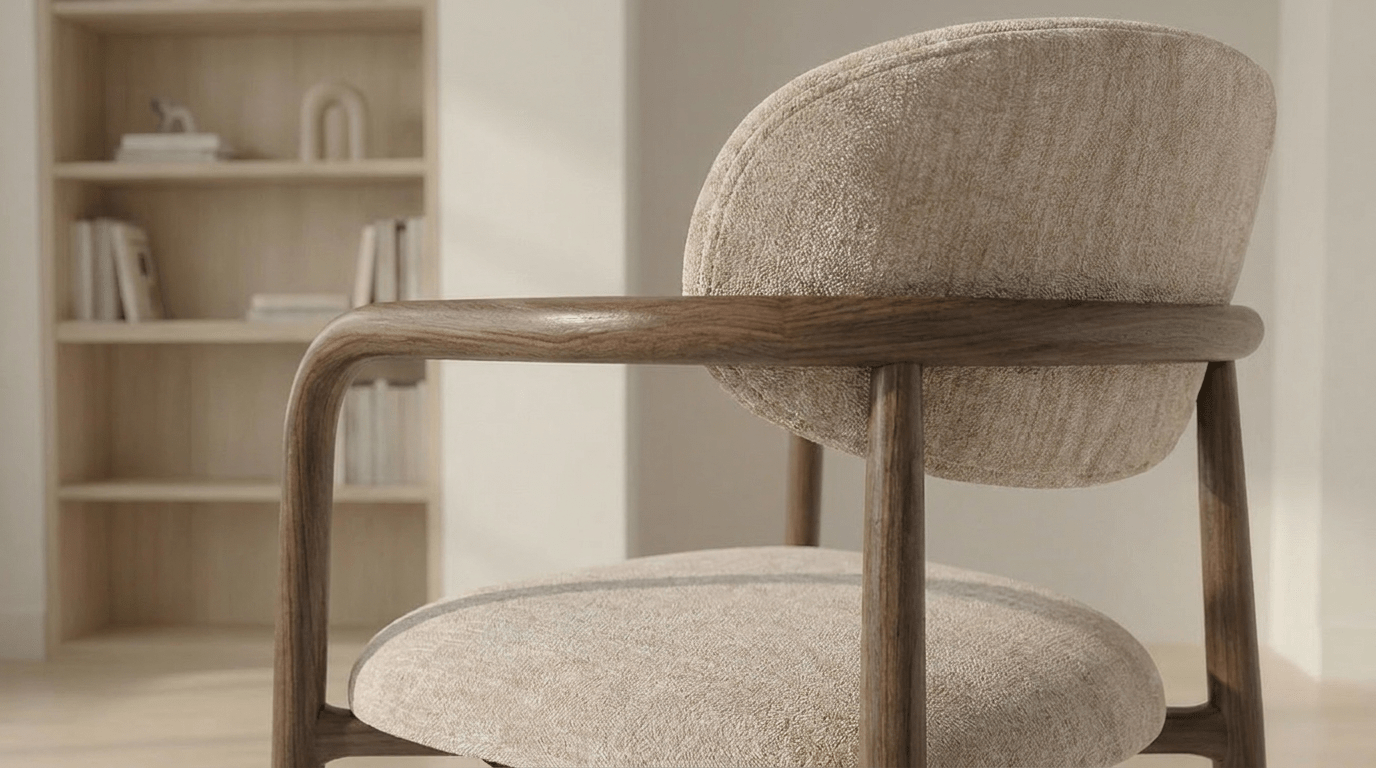 Chaise SAKE design avec accoudoirs - TRUST INDUSTRIE - Tan - 