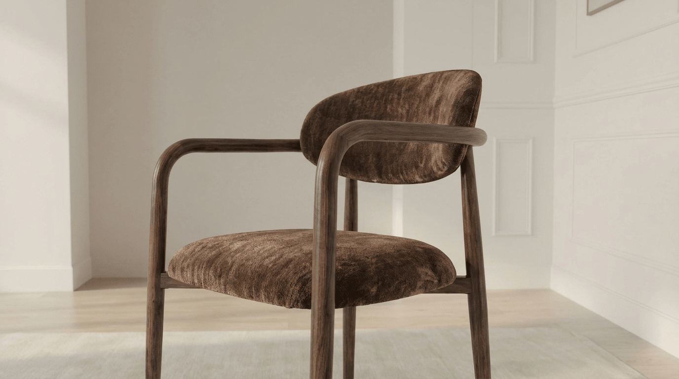 Chaise SAKE design avec accoudoirs - TRUST INDUSTRIE - Umber - 