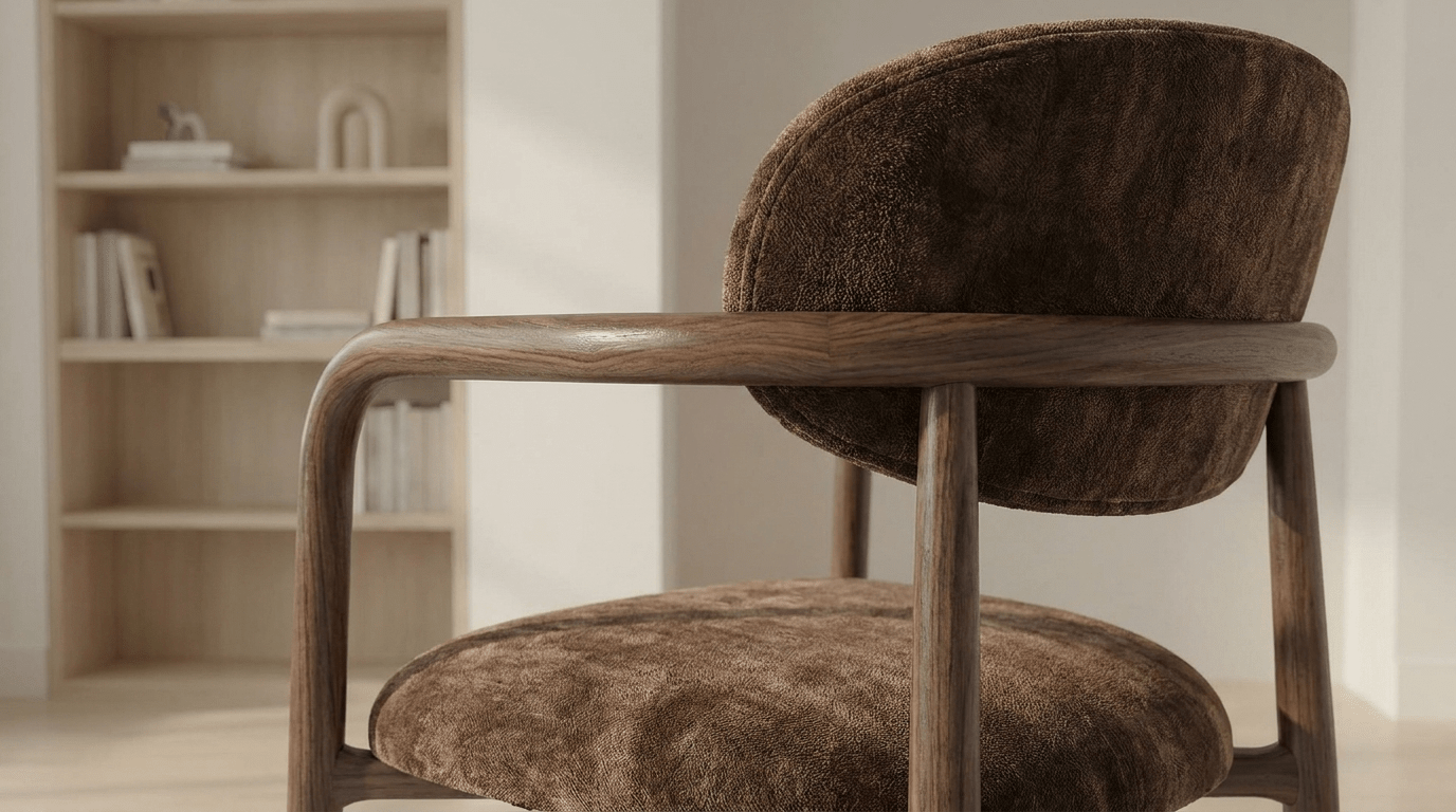 Chaise SAKE design avec accoudoirs - TRUST INDUSTRIE - Umber - 