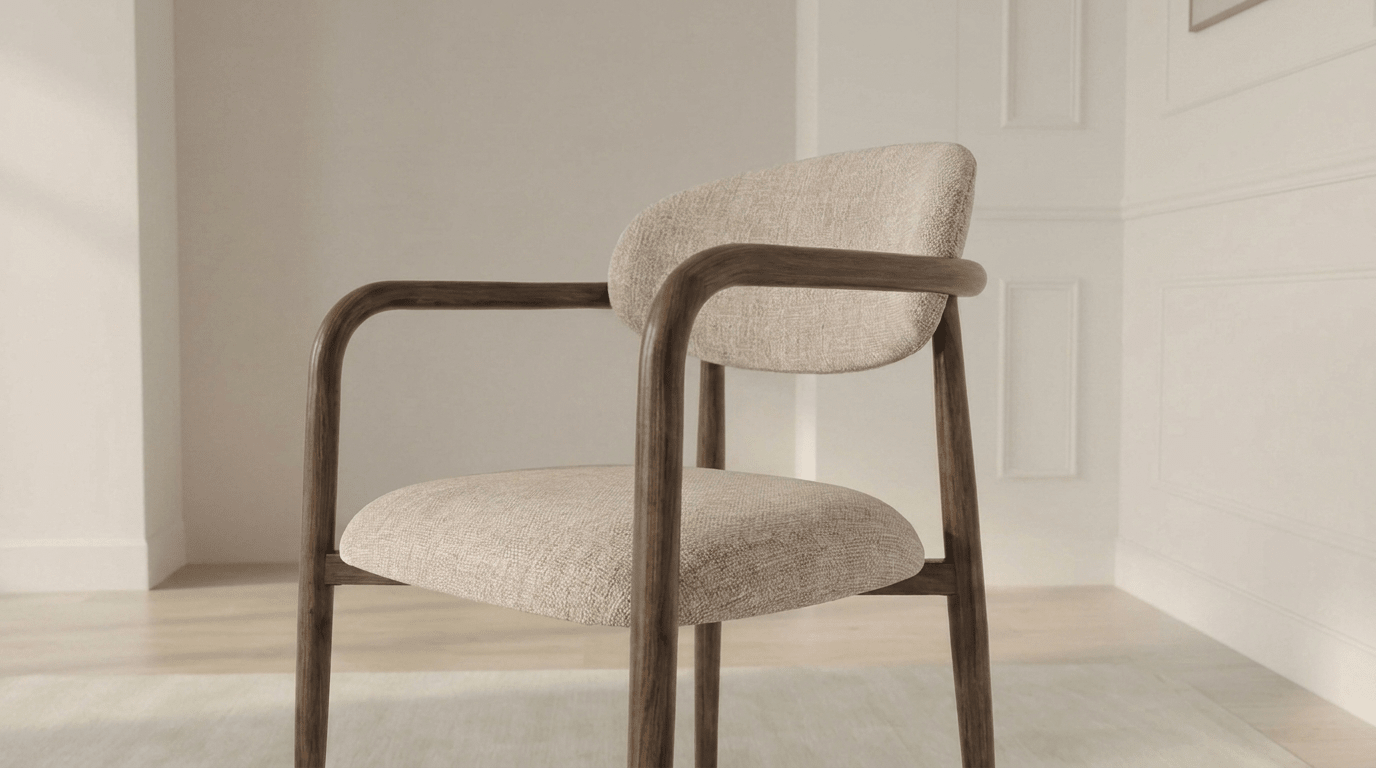 Chaise SAKE design avec accoudoirs - TRUST INDUSTRIE - Tan - 