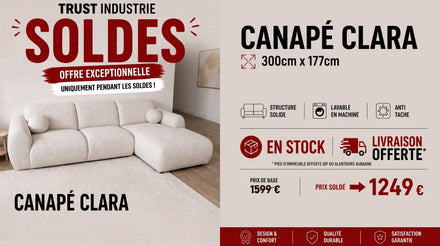 Canapé d’angle CLARA
