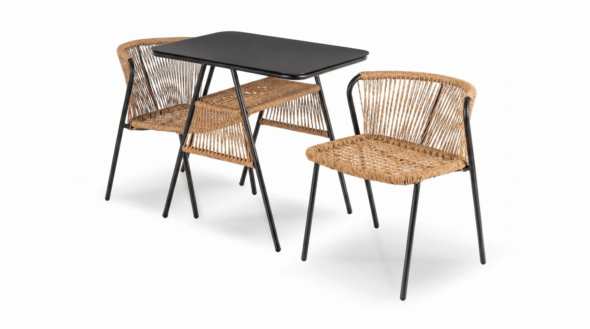 Ensemble de mobilier de jardin MILO – Table et chaises extérieur design - TRUST INDUSTRIE - 