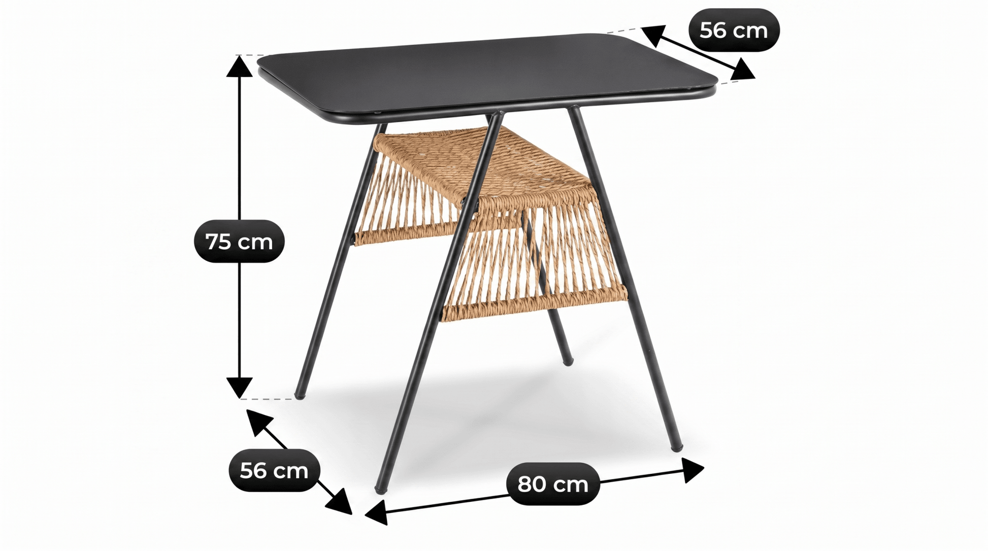 Ensemble de mobilier de jardin MILO – Table et chaises extérieur design - TRUST INDUSTRIE - 