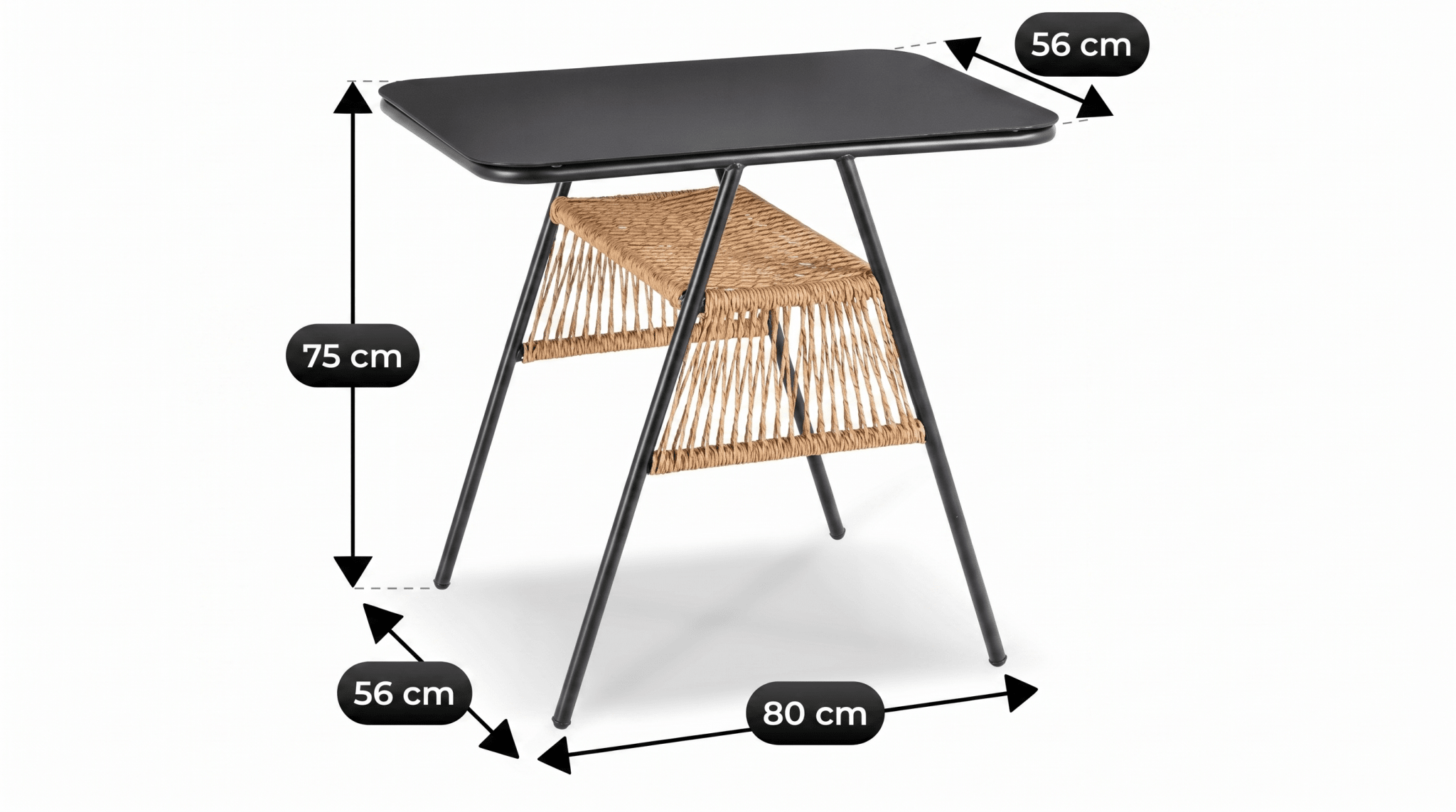 Ensemble de mobilier de jardin MILO – Table et chaises extérieur design - TRUST INDUSTRIE - 