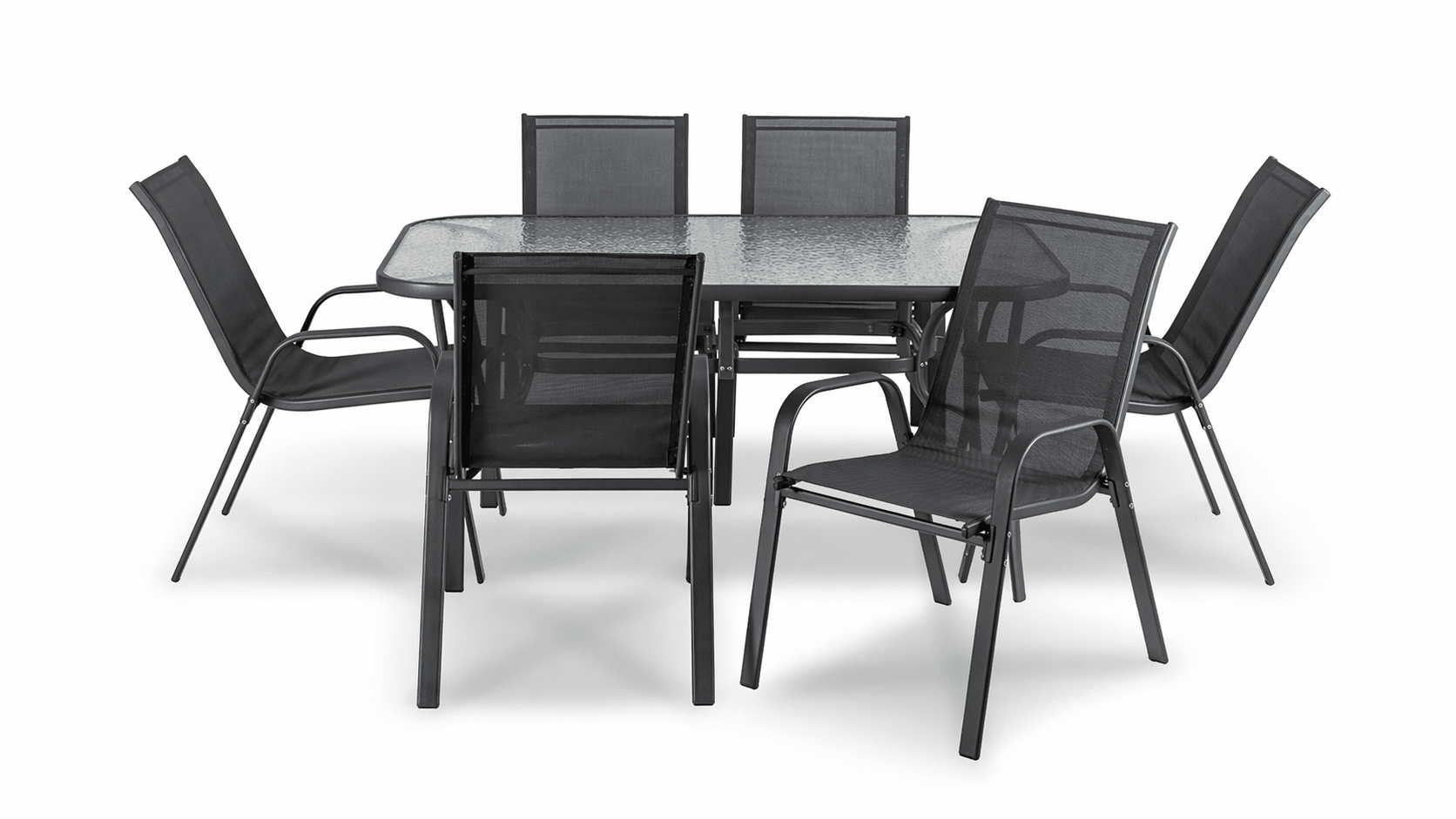 Ensemble de mobilier de jardin noir LIBERTY - TRUST INDUSTRIE - 