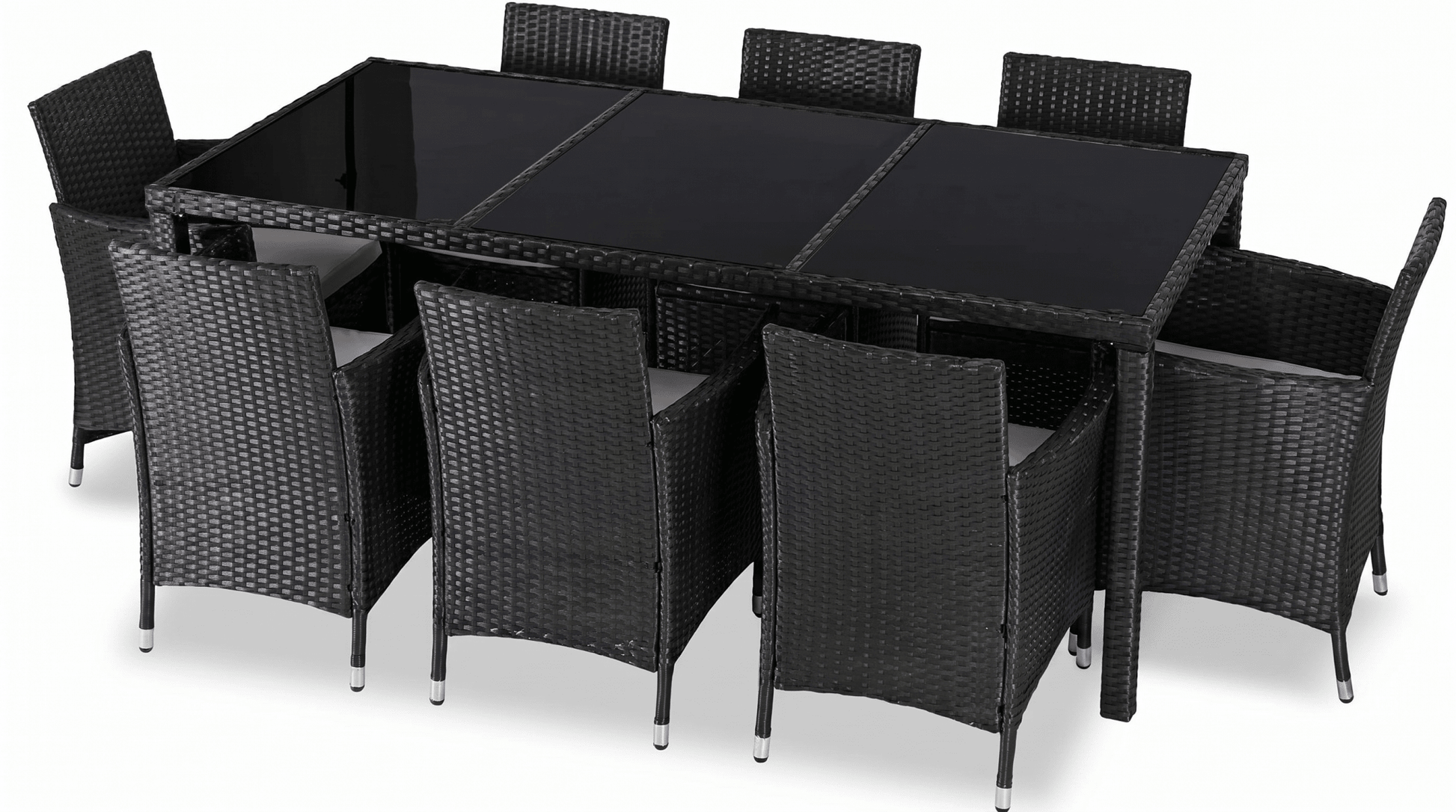 Ensemble de mobilier de jardin POMONA Noir/Beige - TRUST INDUSTRIE - 