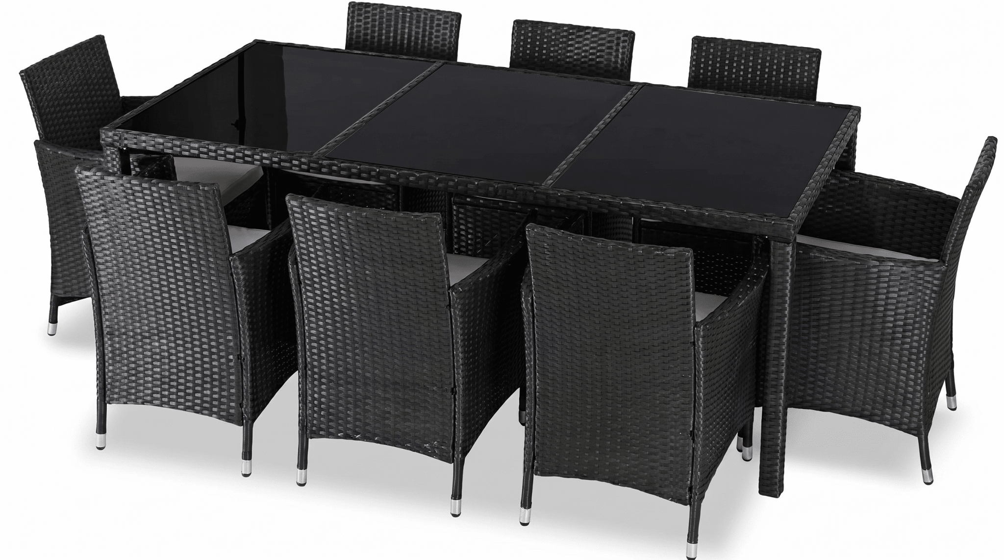 Ensemble de mobilier de jardin POMONA Noir/Beige - TRUST INDUSTRIE - 