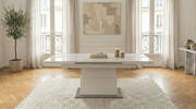 Table à manger rectangulaire extensible EXTA en verre trempé