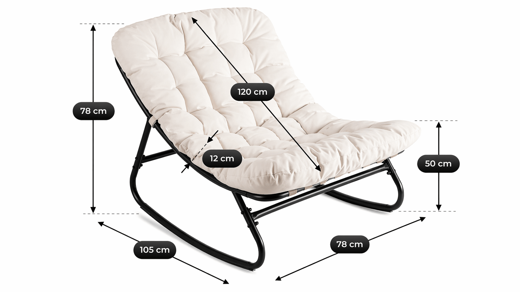 Fauteuil à bascule AURORA - TRUST INDUSTRIE - Vert - 