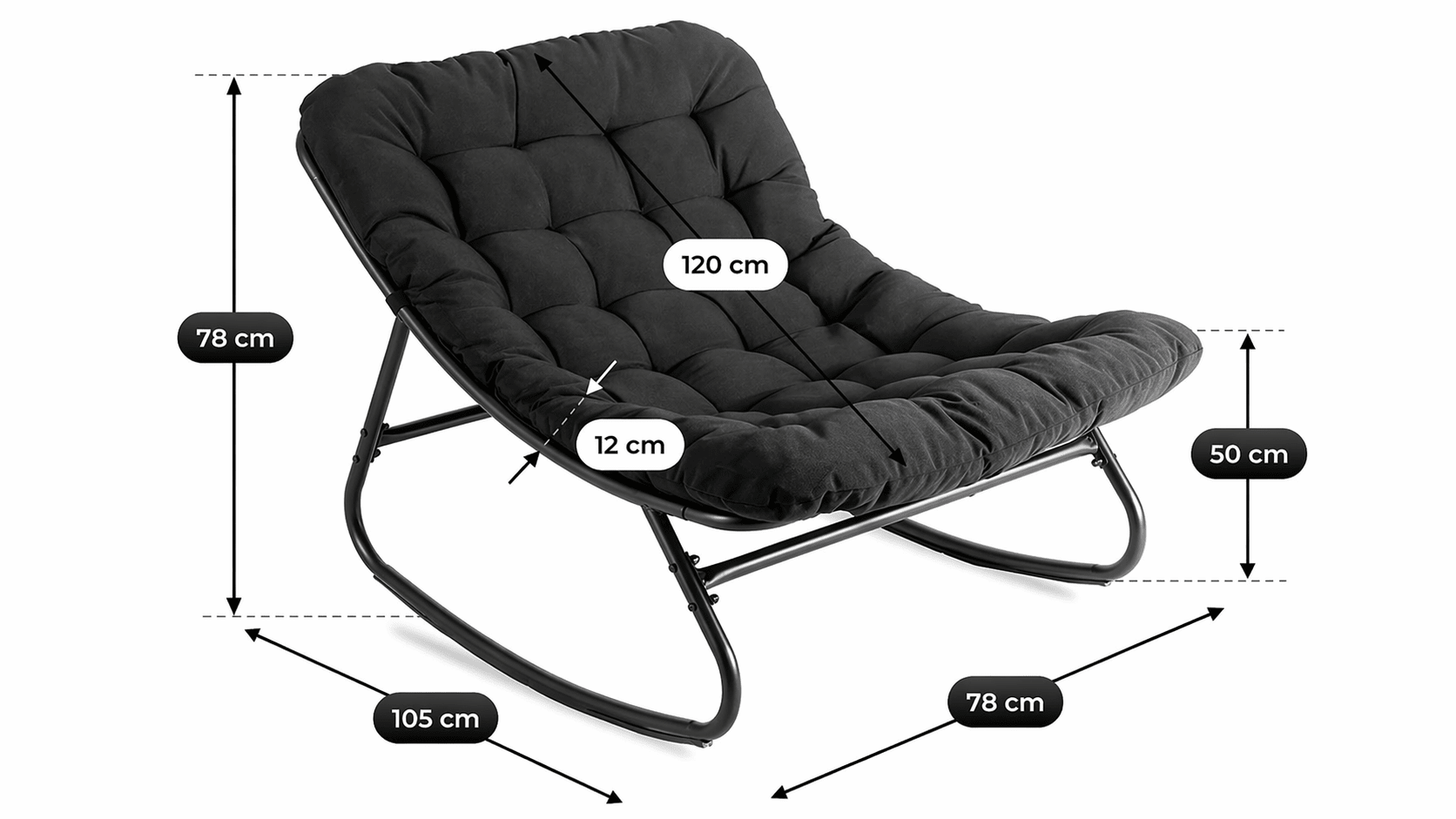 Fauteuil à bascule AURORA - TRUST INDUSTRIE - Vert - 