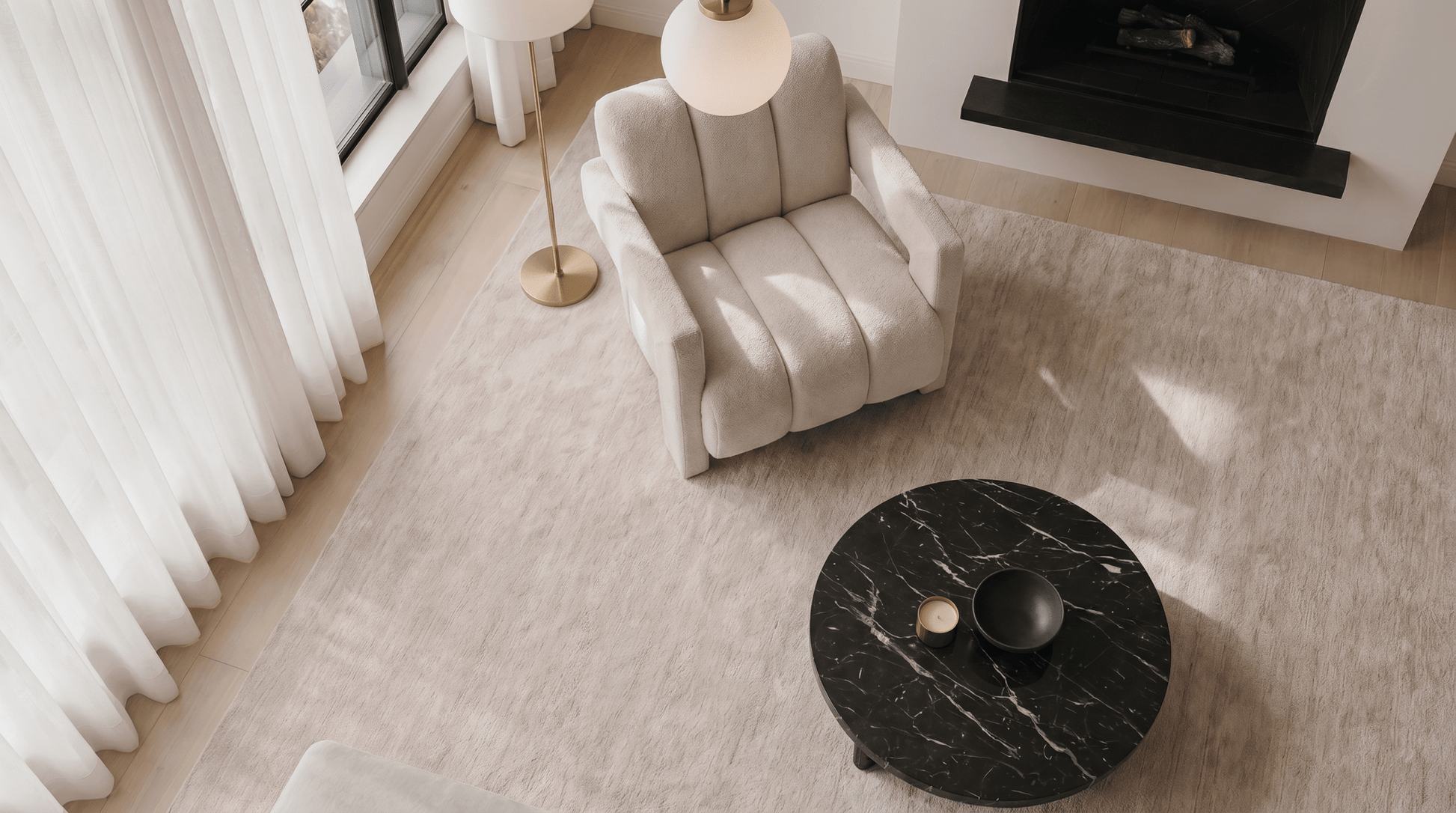 Fauteuil BENDER - TRUST INDUSTRIE - Crème - 