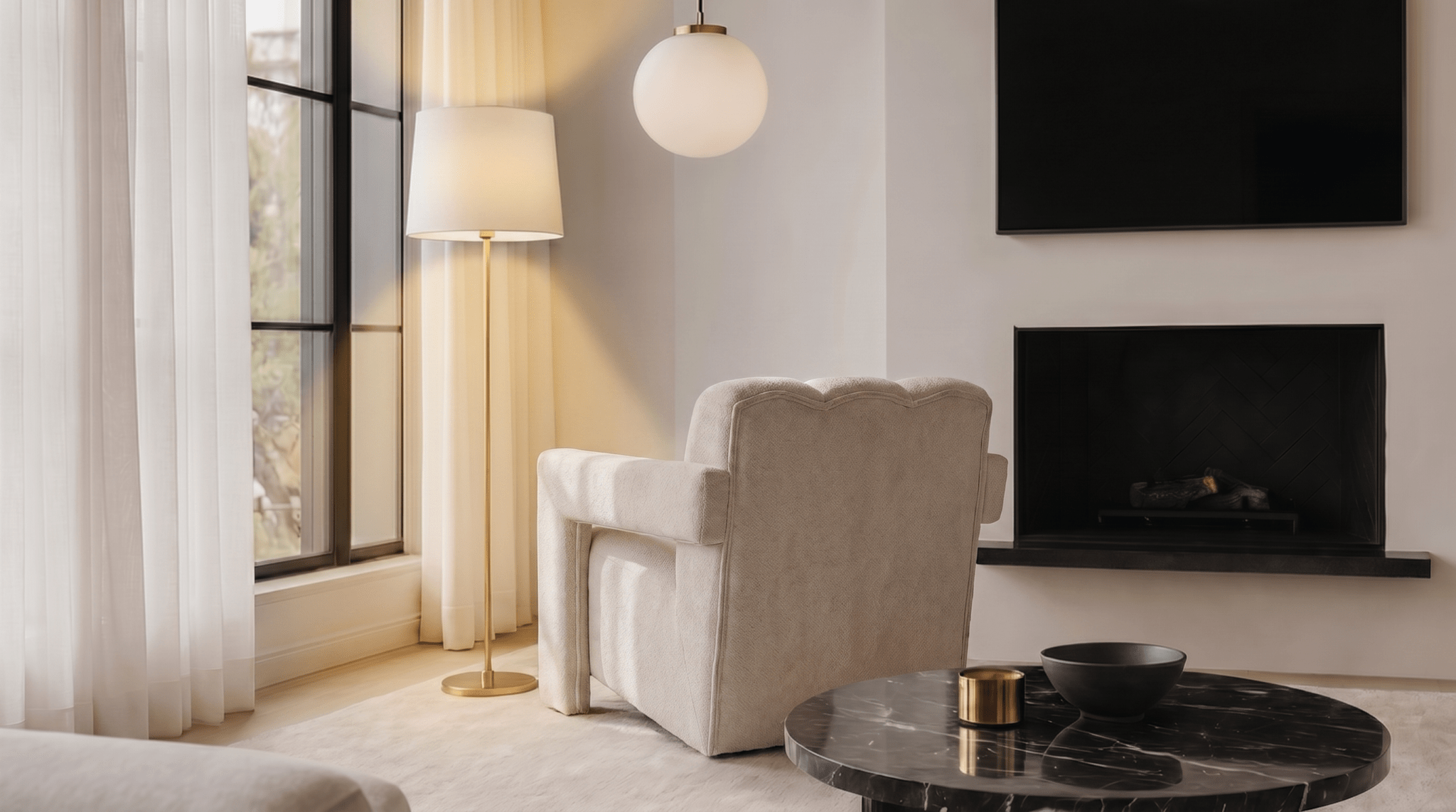 Fauteuil BENDER - TRUST INDUSTRIE - Crème - 