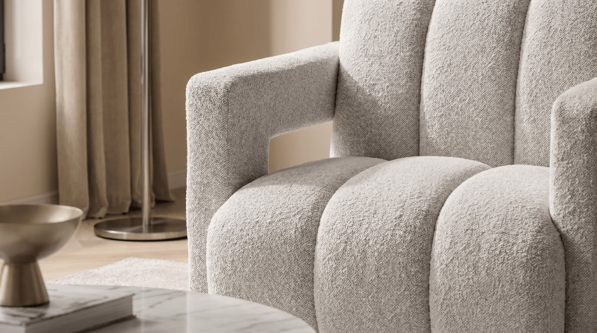 Fauteuil BENDER - TRUST INDUSTRIE - Crème - 