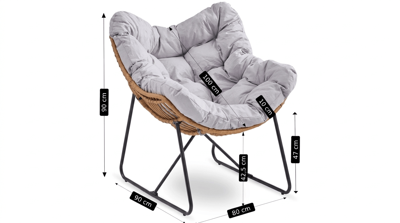 Fauteuil FIN lounge design – confort et élégance - TRUST INDUSTRIE - Gris - 