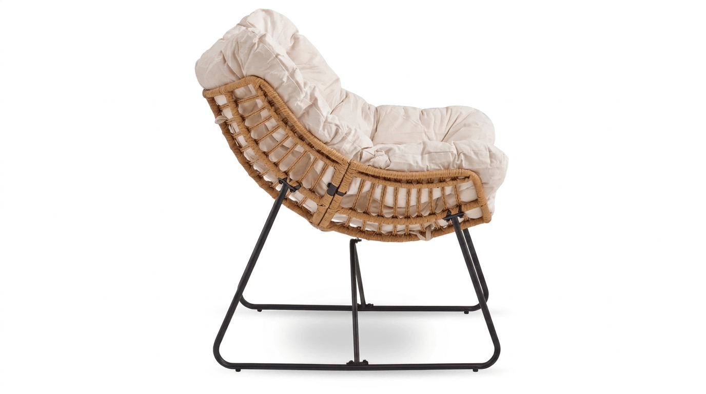 Fauteuil FIN lounge design – confort et élégance - TRUST INDUSTRIE - Beige - 