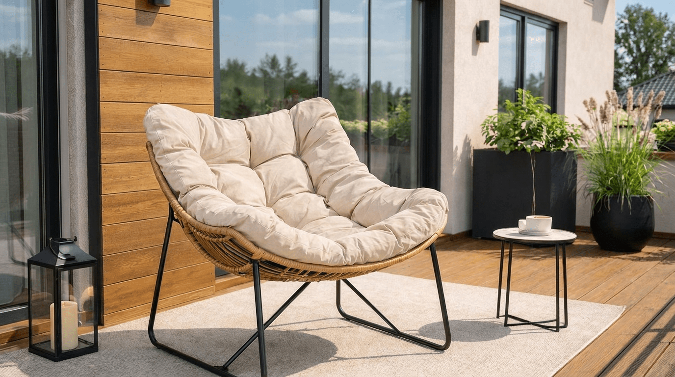 Fauteuil FIN lounge design – confort et élégance - TRUST INDUSTRIE - Beige - 