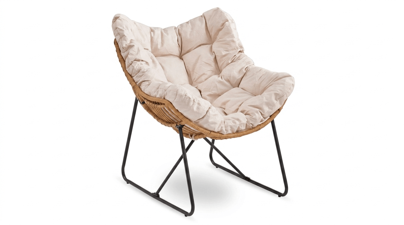 Fauteuil FIN lounge design – confort et élégance - TRUST INDUSTRIE - Beige - 