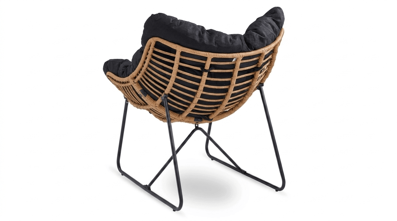 Fauteuil FIN lounge design – confort et élégance - TRUST INDUSTRIE - Noir - 